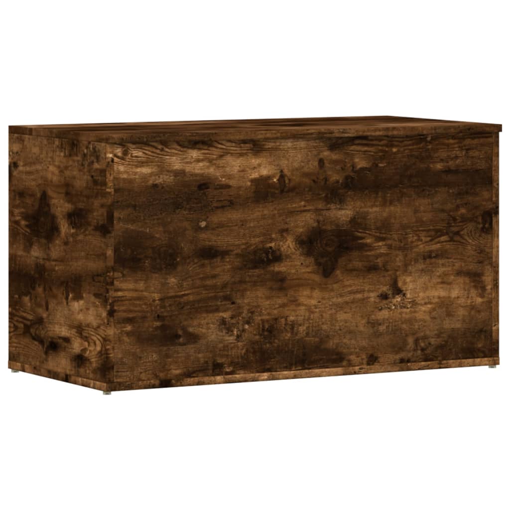 vidaXL Cufăr de depozitare stejar fumuriu 84x42x46 cm lemn prelucrat vidaXL Cufăr de depozitare stejar fumuriu 84x42x46 cm lemn prelucrat