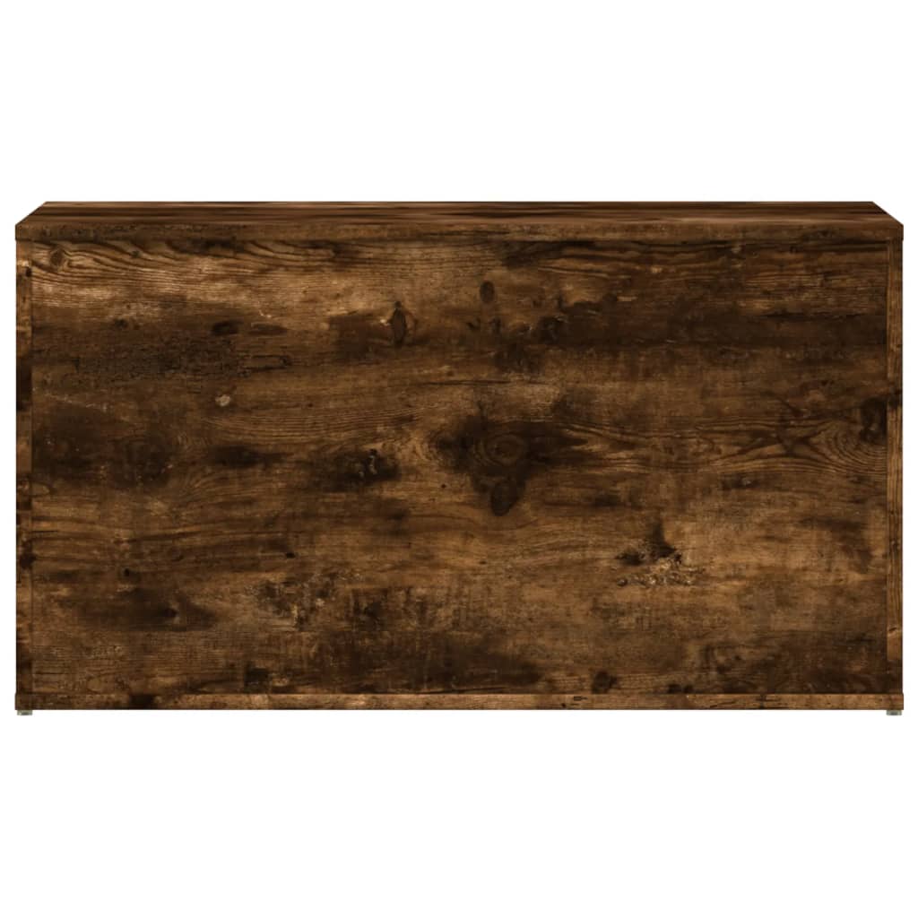 vidaXL Cufăr de depozitare stejar fumuriu 84x42x46 cm lemn prelucrat vidaXL Cufăr de depozitare stejar fumuriu 84x42x46 cm lemn prelucrat