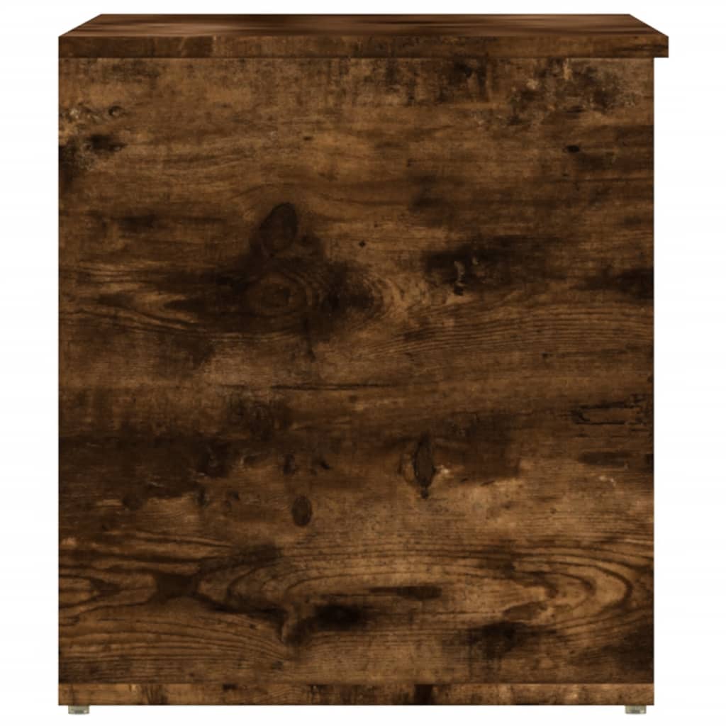 vidaXL Cufăr de depozitare stejar fumuriu 84x42x46 cm lemn prelucrat vidaXL Cufăr de depozitare stejar fumuriu 84x42x46 cm lemn prelucrat