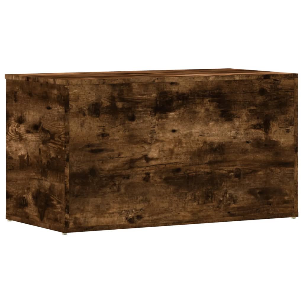 vidaXL Cufăr de depozitare stejar fumuriu 84x42x46 cm lemn prelucrat vidaXL Cufăr de depozitare stejar fumuriu 84x42x46 cm lemn prelucrat
