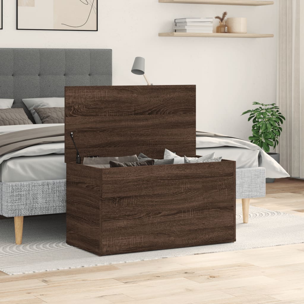 vidaXL Cufăr de depozitare, stejar maro, 84x42x46 cm, lemn compozit
