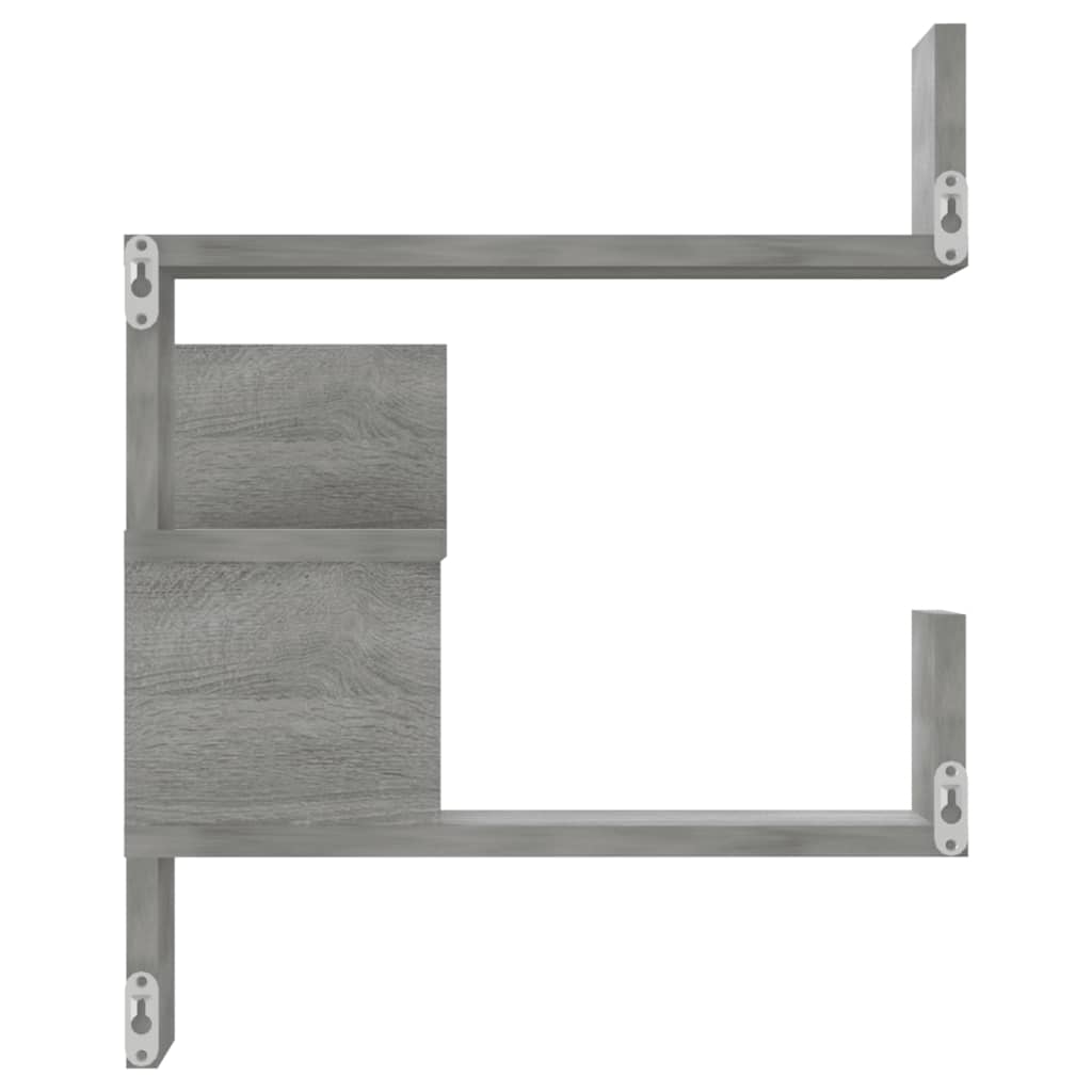 vidaXL Rafturi colț perete 2 buc sonoma gri 40x40x50 cm lemn prelucrat vidaXL Rafturi colț perete 2 buc sonoma gri 40x40x50 cm lemn prelucrat