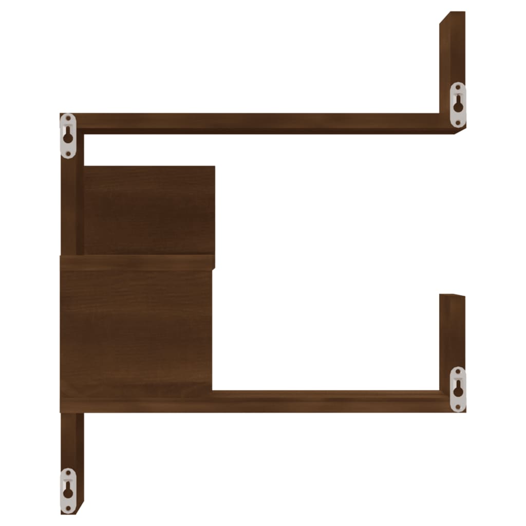 vidaXL Raft colț perete 2 buc stejar maro 40x40x50 cm lemn prelucrat vidaXL Raft colț perete 2 buc stejar maro 40x40x50 cm lemn prelucrat