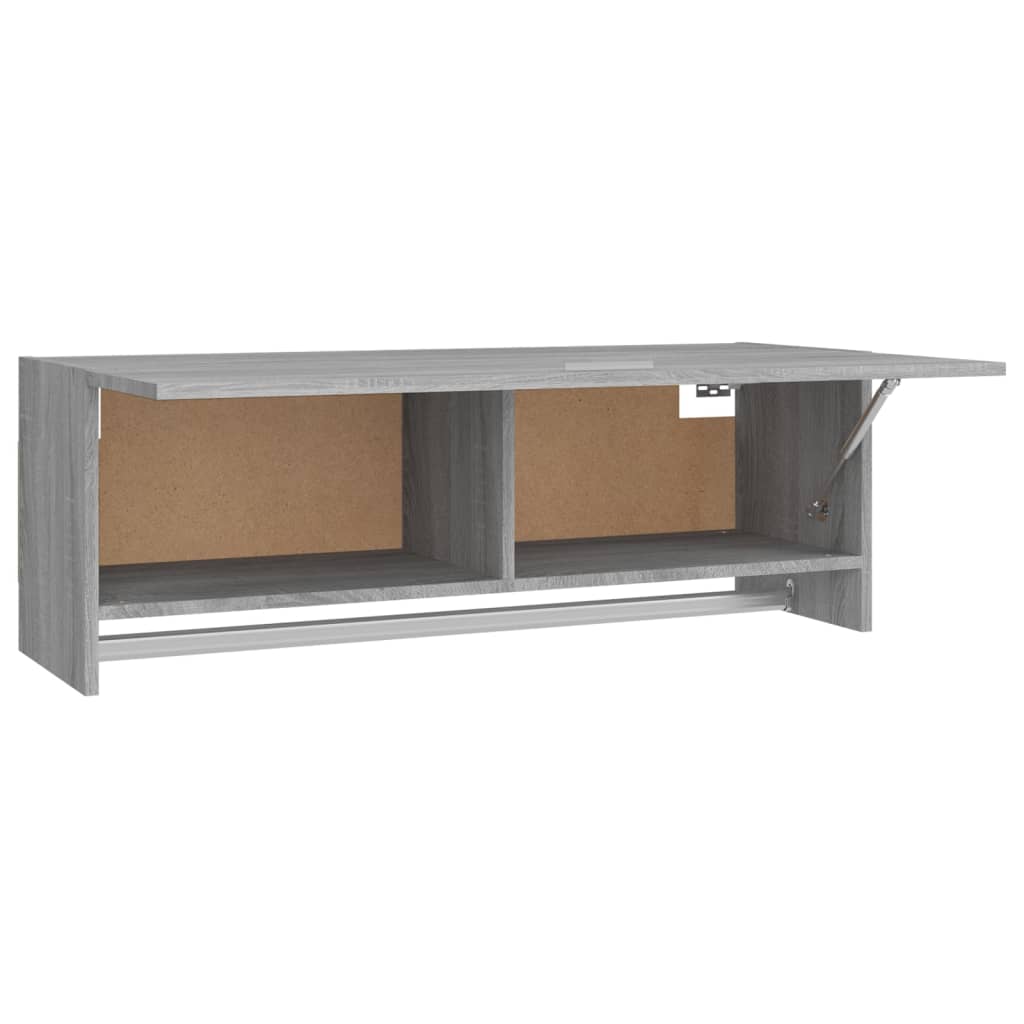 vidaXL Șifonier, gri sonoma, 100x32,5x35 cm, lemn prelucrat vidaXL Șifonier, gri sonoma, 100x32,5x35 cm, lemn prelucrat