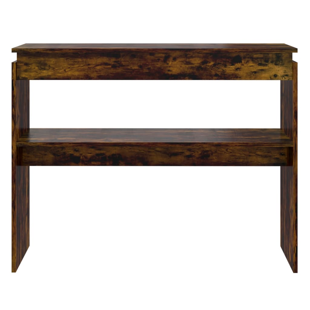 vidaXL Măsuță consolă, stejar fumuriu, 102x30x80 cm, lemn prelucrat vidaXL Măsuță consolă, stejar fumuriu, 102x30x80 cm, lemn prelucrat