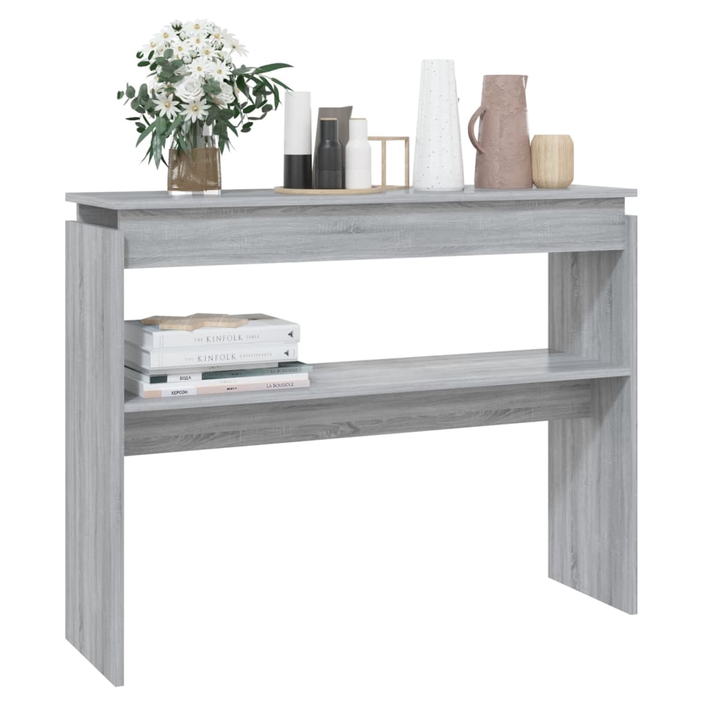vidaXL Măsuță consolă, gri sonoma, 102x30x80 cm, lemn prelucrat vidaXL Măsuță consolă, gri sonoma, 102x30x80 cm, lemn prelucrat