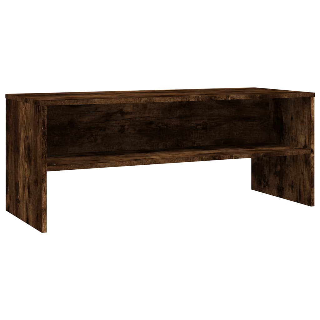 vidaXL Comodă TV, stejar fumuriu, 100x40x40 cm, lemn compozit vidaXL Comodă TV, stejar fumuriu, 100x40x40 cm, lemn compozit