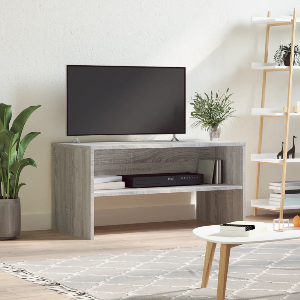 vidaXL Comodă TV, gri sonoma, 80x40x40 cm, lemn prelucrat vidaXL Comodă TV, gri sonoma, 80x40x40 cm, lemn prelucrat