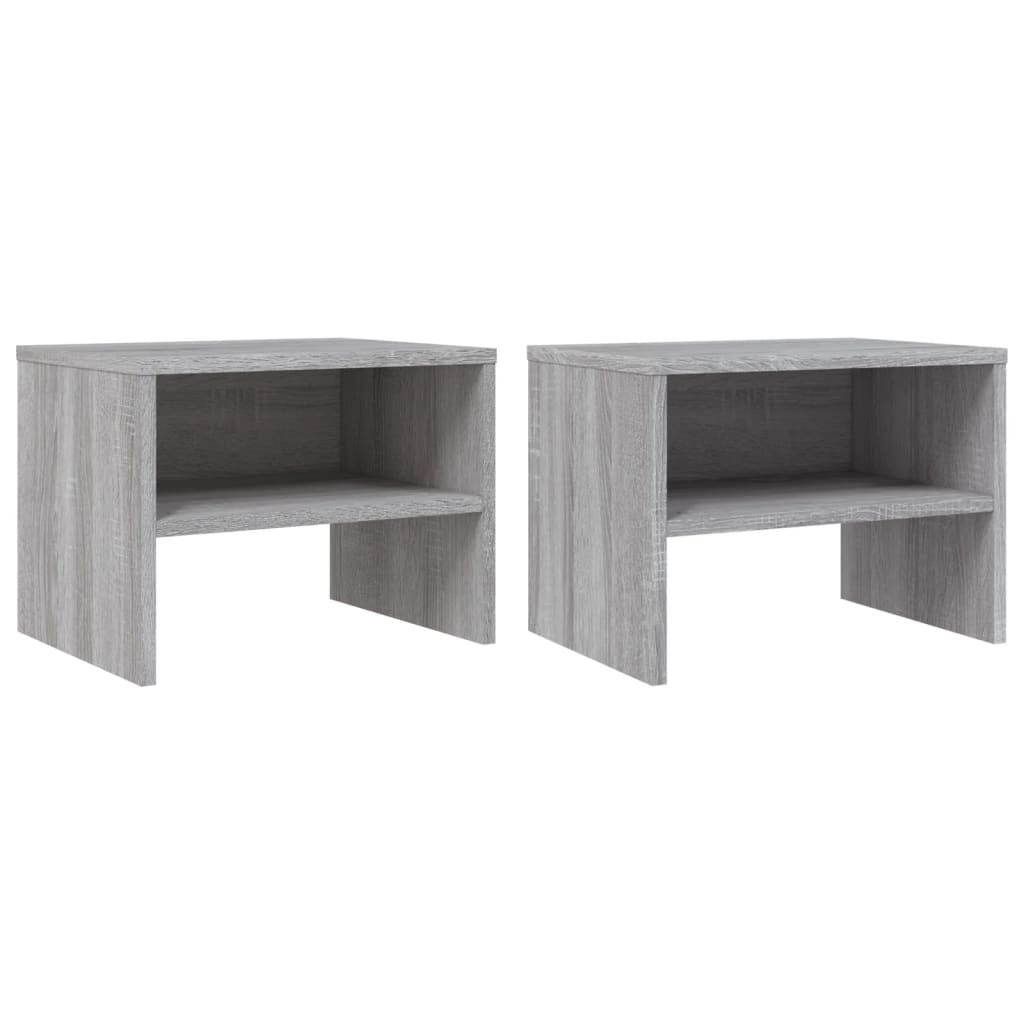 vidaXL Noptiere, 2 buc., gri sonoma, 40x30x30 cm, lemn prelucrat vidaXL Noptiere, 2 buc., gri sonoma, 40x30x30 cm, lemn prelucrat