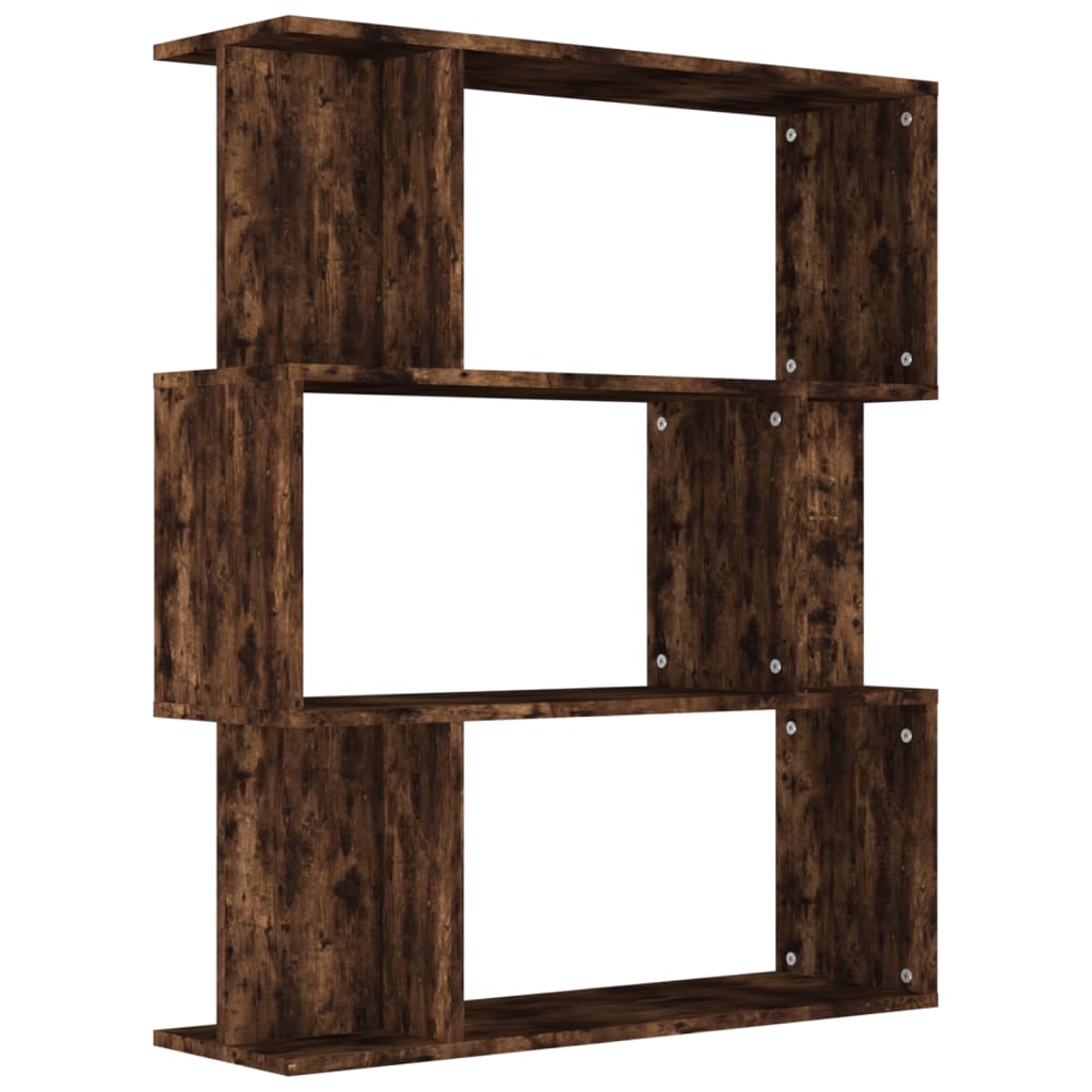 vidaXL Bibliotecă/Separator stejar fumuriu 80x24x96cm lemn prelucrat vidaXL Bibliotecă/Separator stejar fumuriu 80x24x96cm lemn prelucrat