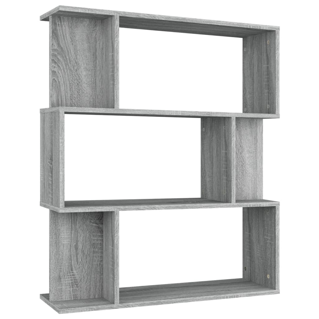vidaXL Bibliotecă/Separator, sonoma gri, 80x24x96cm, lemn prelucrat vidaXL Bibliotecă/Separator, sonoma gri, 80x24x96cm, lemn prelucrat