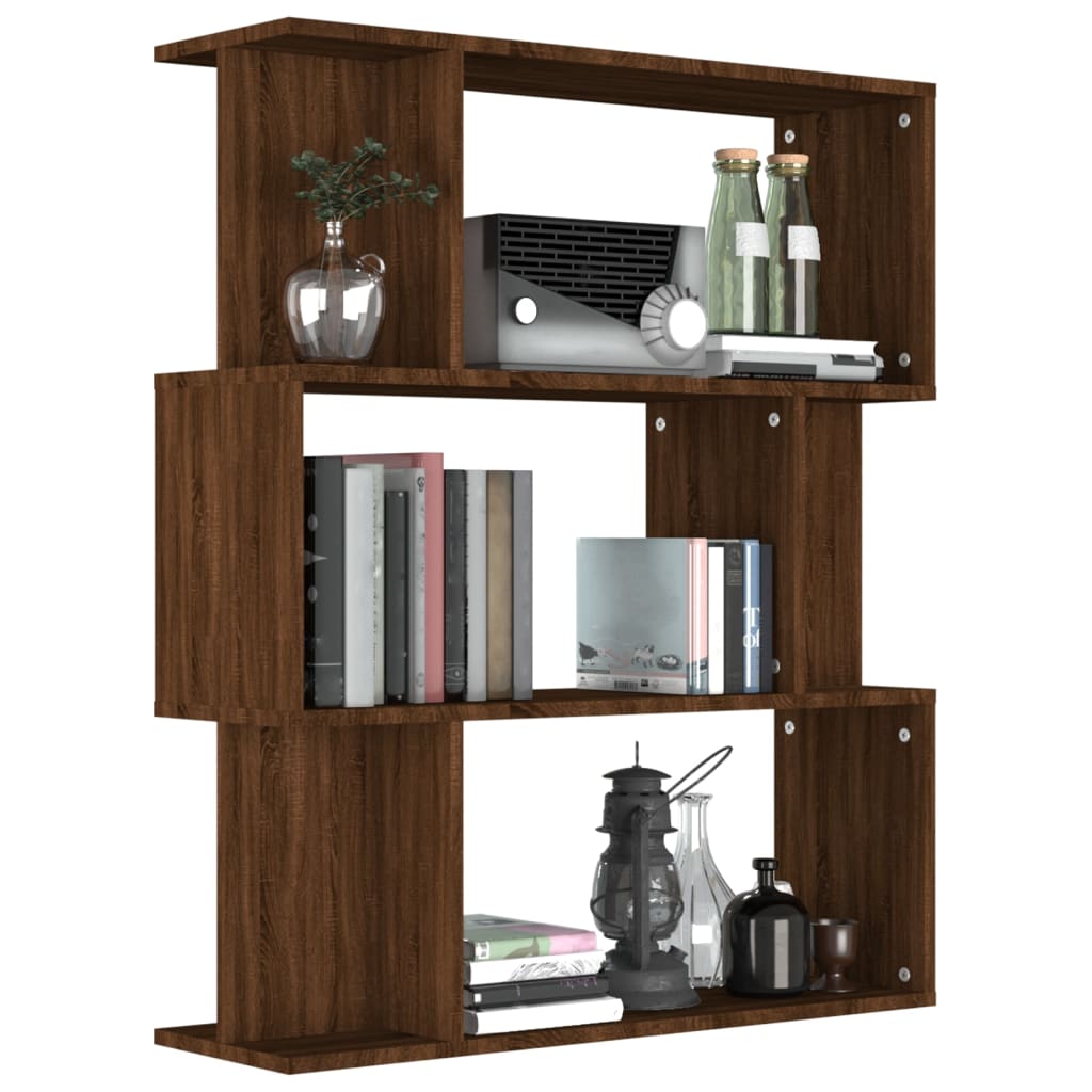 vidaXL Bibliotecă/Separator, stejar maro, 80x24x96 cm , lemn prelucrat vidaXL Bibliotecă/Separator, stejar maro, 80x24x96 cm , lemn prelucrat