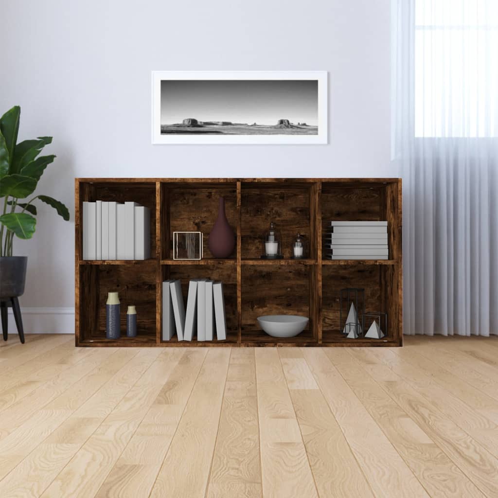 vidaXL Bibliotecă/dulap, stejar fumuriu, 66x30x130 cm, lemn prelucrat vidaXL Bibliotecă/dulap, stejar fumuriu, 66x30x130 cm, lemn prelucrat