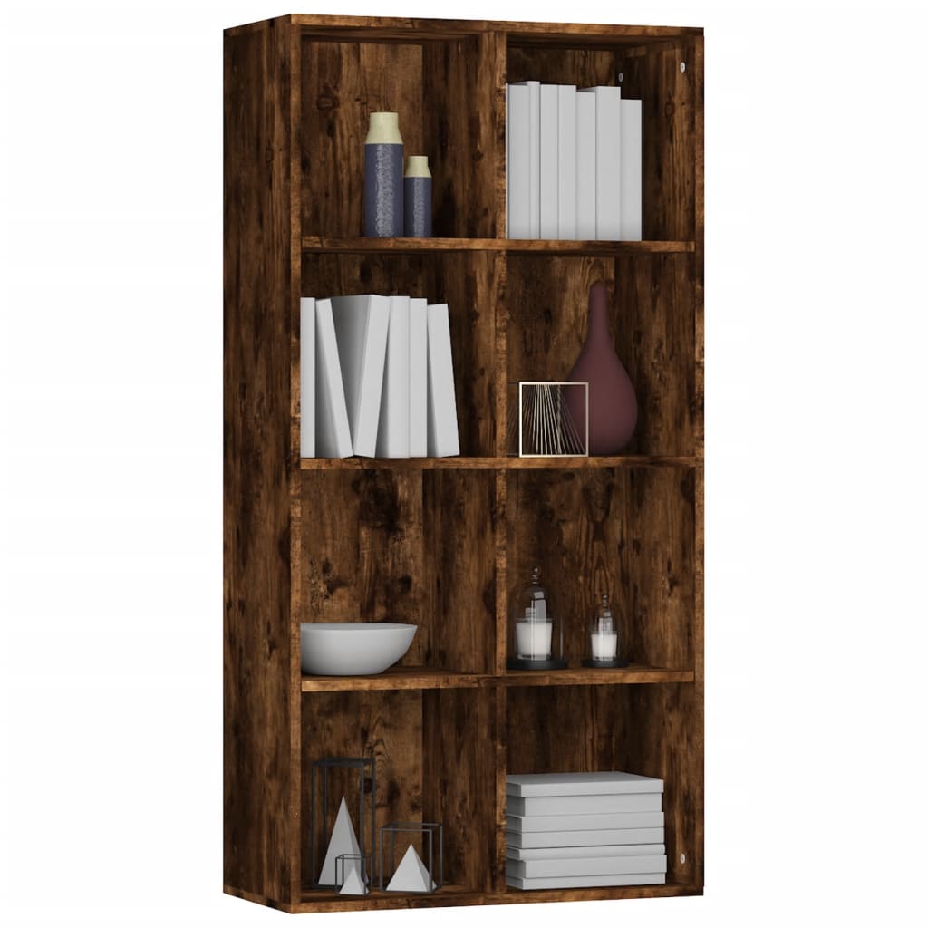 vidaXL Bibliotecă/dulap, stejar fumuriu, 66x30x130 cm, lemn prelucrat vidaXL Bibliotecă/dulap, stejar fumuriu, 66x30x130 cm, lemn prelucrat