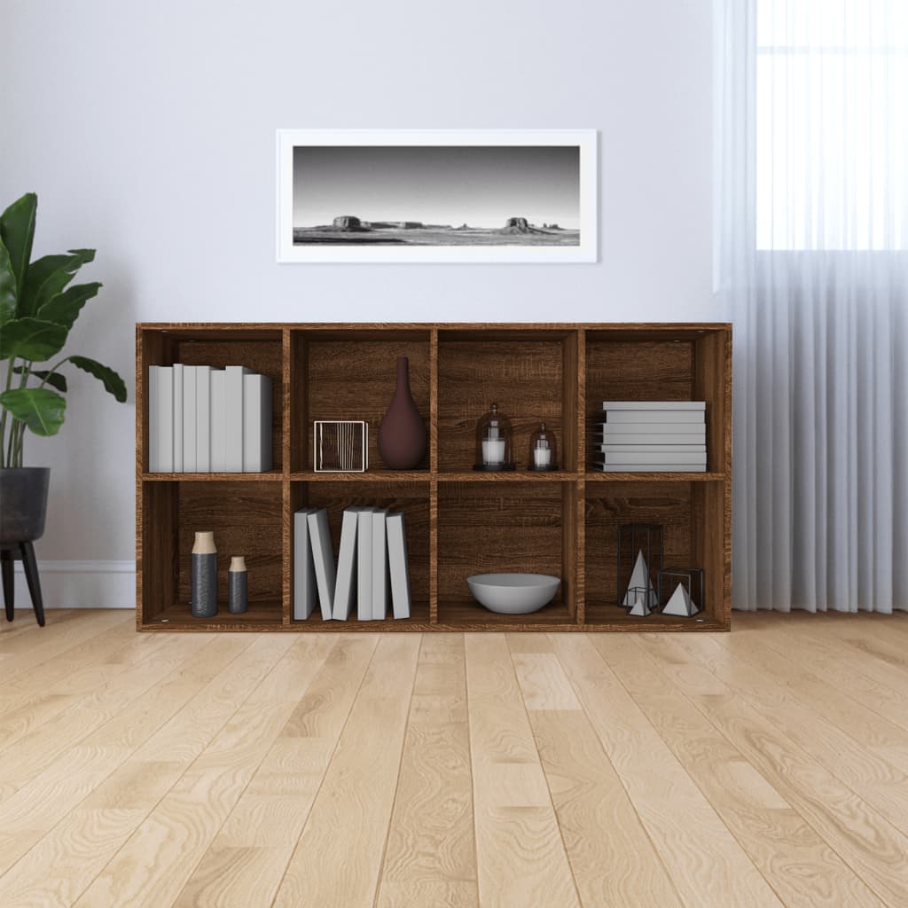vidaXL Bibliotecă/Servantă, stejar maro, 66x30x130 cm, lemn prelucrat vidaXL Bibliotecă/Servantă, stejar maro, 66x30x130 cm, lemn prelucrat