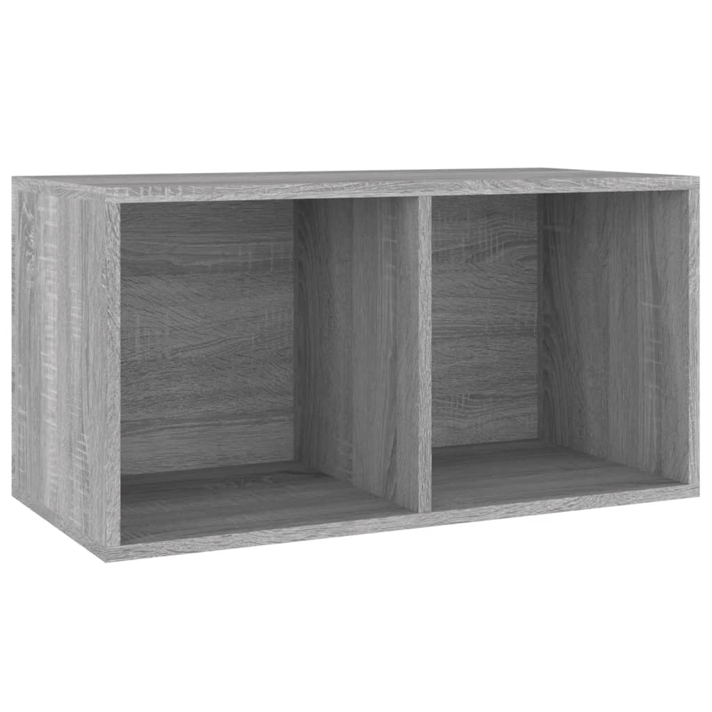 vidaXL Cutie de depozitare viniluri, gri sonoma, 71x34x36 cm, lemn