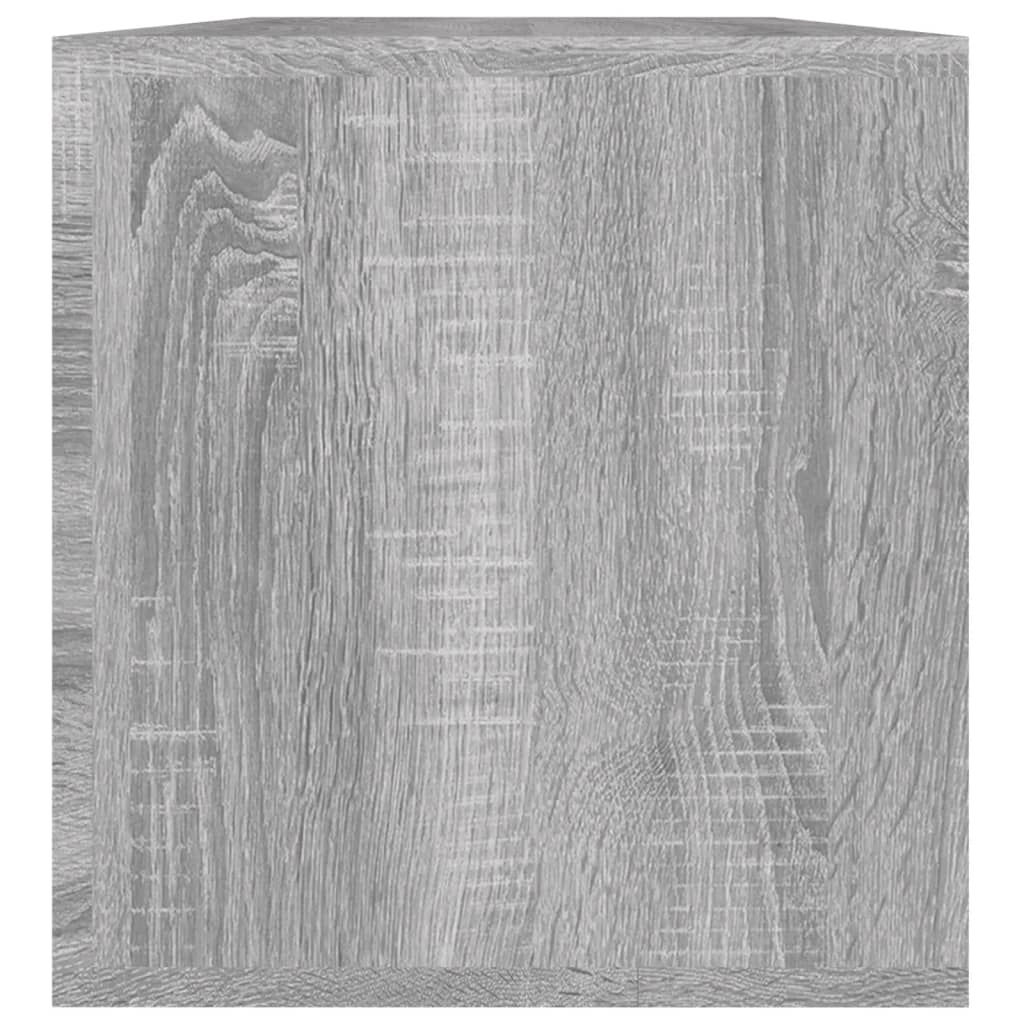 vidaXL Cutie de depozitare viniluri, gri sonoma, 71x34x36 cm, lemn