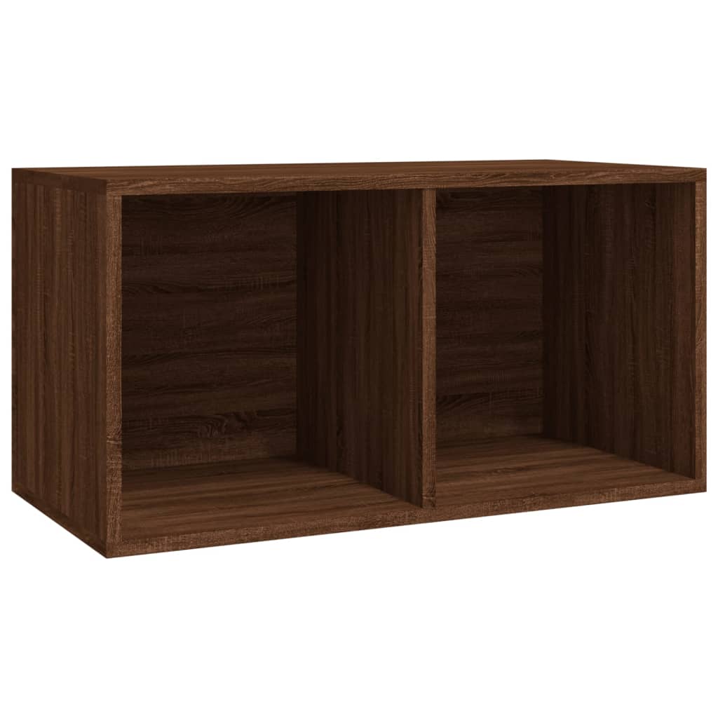 vidaXL Cutie de depozitare viniluri, stejar maro, 71x34x36 cm, lemn vidaXL Cutie de depozitare viniluri, stejar maro, 71x34x36 cm, lemn