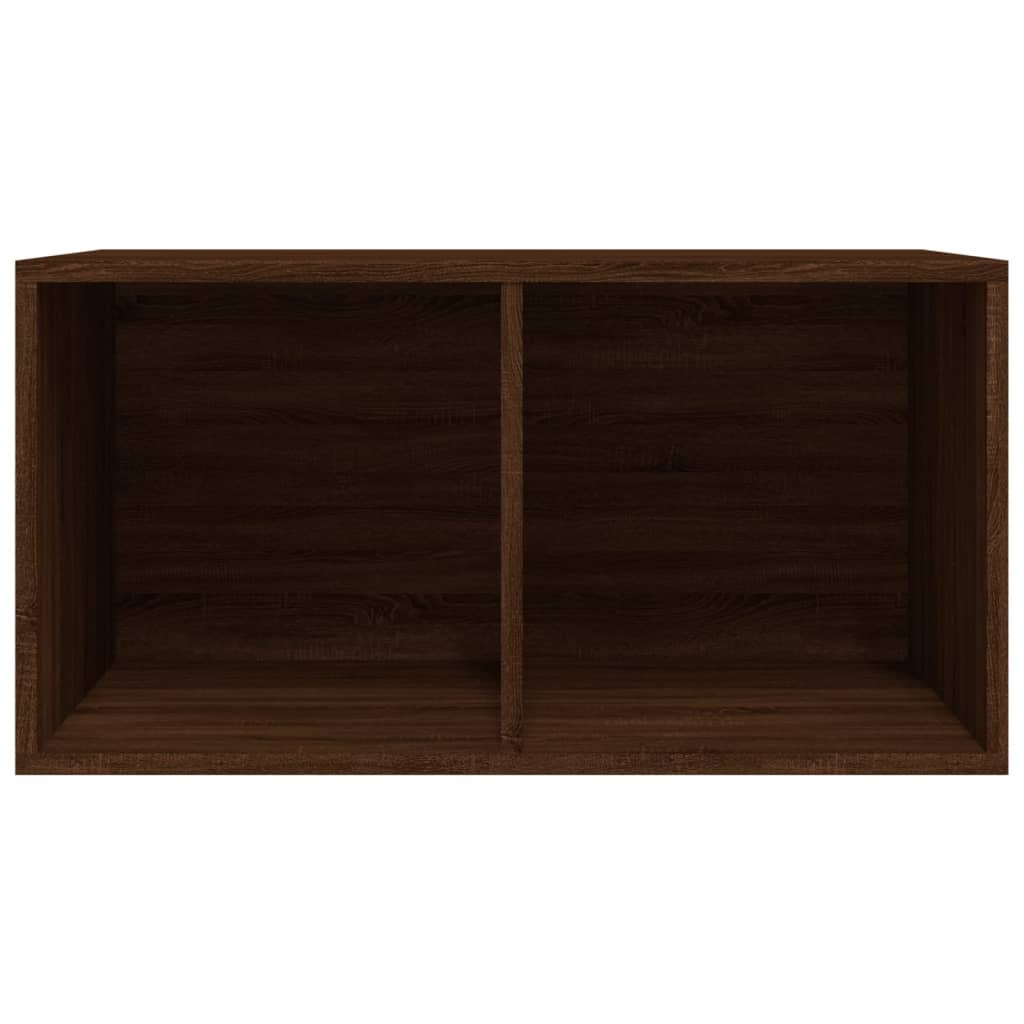 vidaXL Cutie de depozitare viniluri, stejar maro, 71x34x36 cm, lemn vidaXL Cutie de depozitare viniluri, stejar maro, 71x34x36 cm, lemn