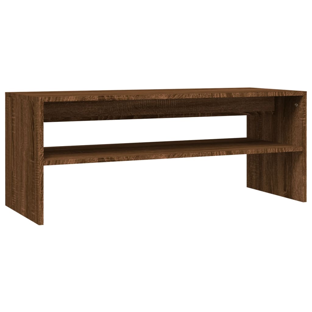 vidaXL Măsuță de cafea, stejar maro, 100x40x40 cm, lemn prelucrat vidaXL Măsuță de cafea, stejar maro, 100x40x40 cm, lemn prelucrat