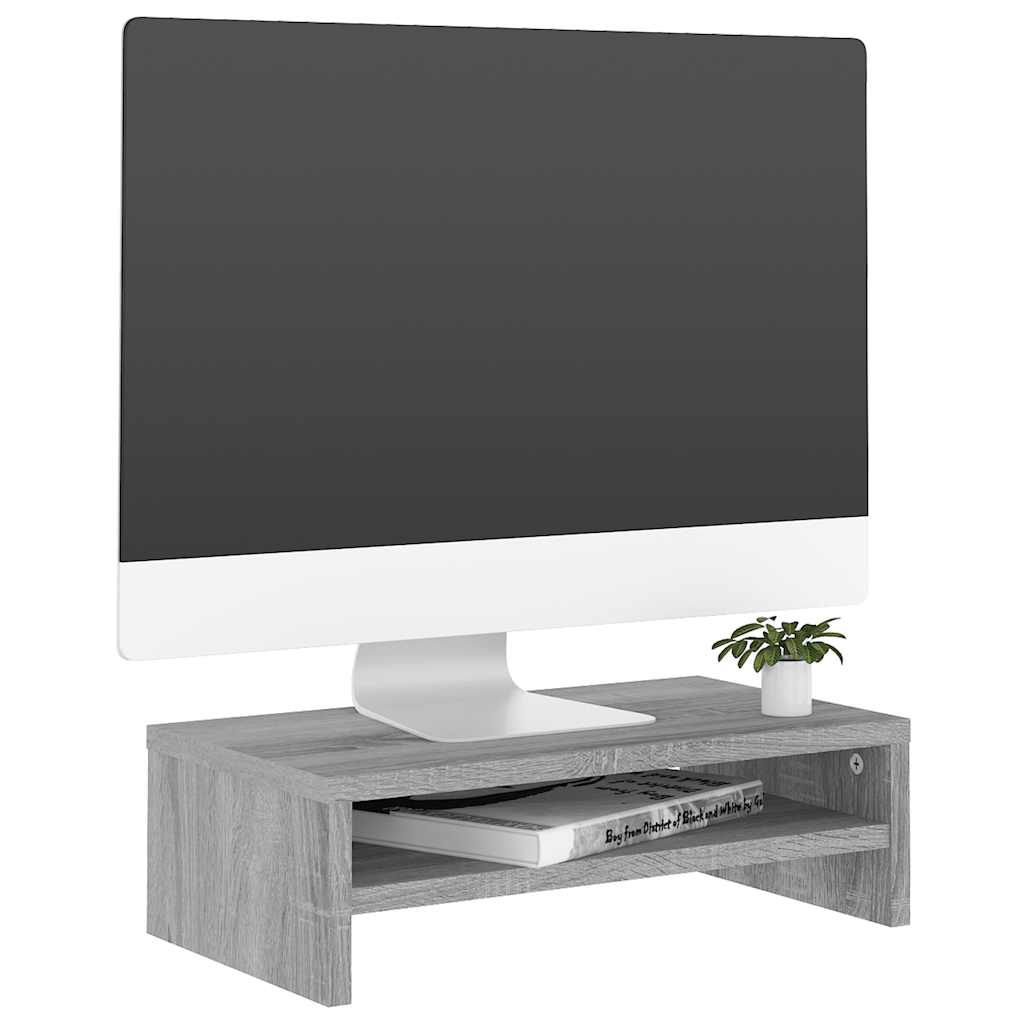 vidaXL Suport pentru monitor gri sonoma 42x24x13 cm lemn prelucrat vidaXL Suport pentru monitor gri sonoma 42x24x13 cm lemn prelucrat