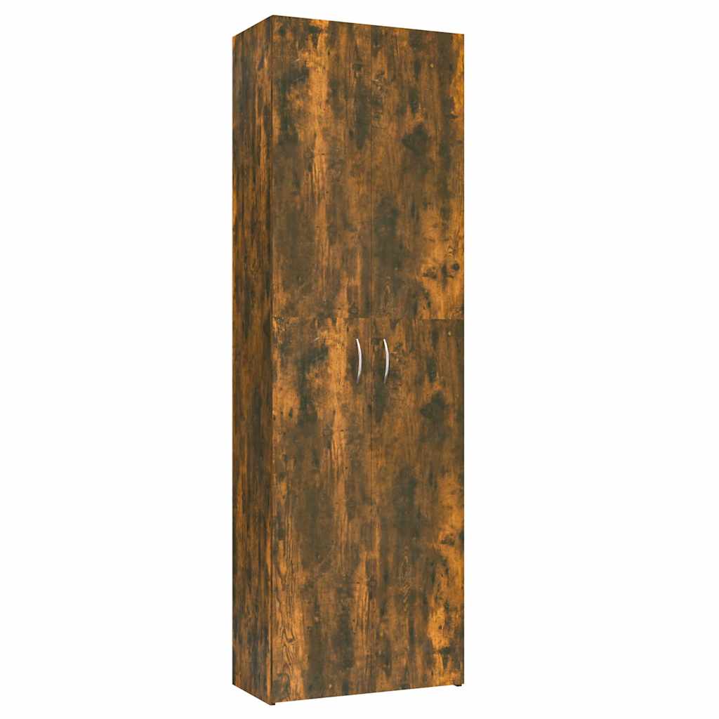 vidaXL Dulap de birou stejar fumuriu 60x32x190 cm lemn prelucrat vidaXL Dulap de birou stejar fumuriu 60x32x190 cm lemn prelucrat