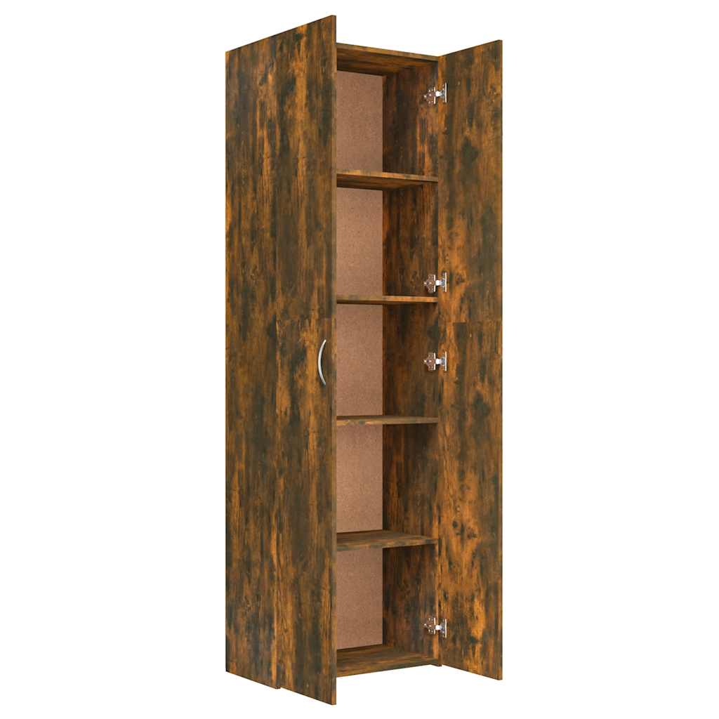vidaXL Dulap de birou stejar fumuriu 60x32x190 cm lemn prelucrat vidaXL Dulap de birou stejar fumuriu 60x32x190 cm lemn prelucrat