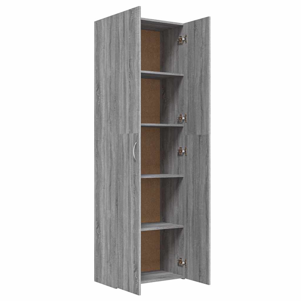 vidaXL Dulap de birou, gri sonoma, 60x32x190 cm, lemn prelucrat vidaXL Dulap de birou, gri sonoma, 60x32x190 cm, lemn prelucrat