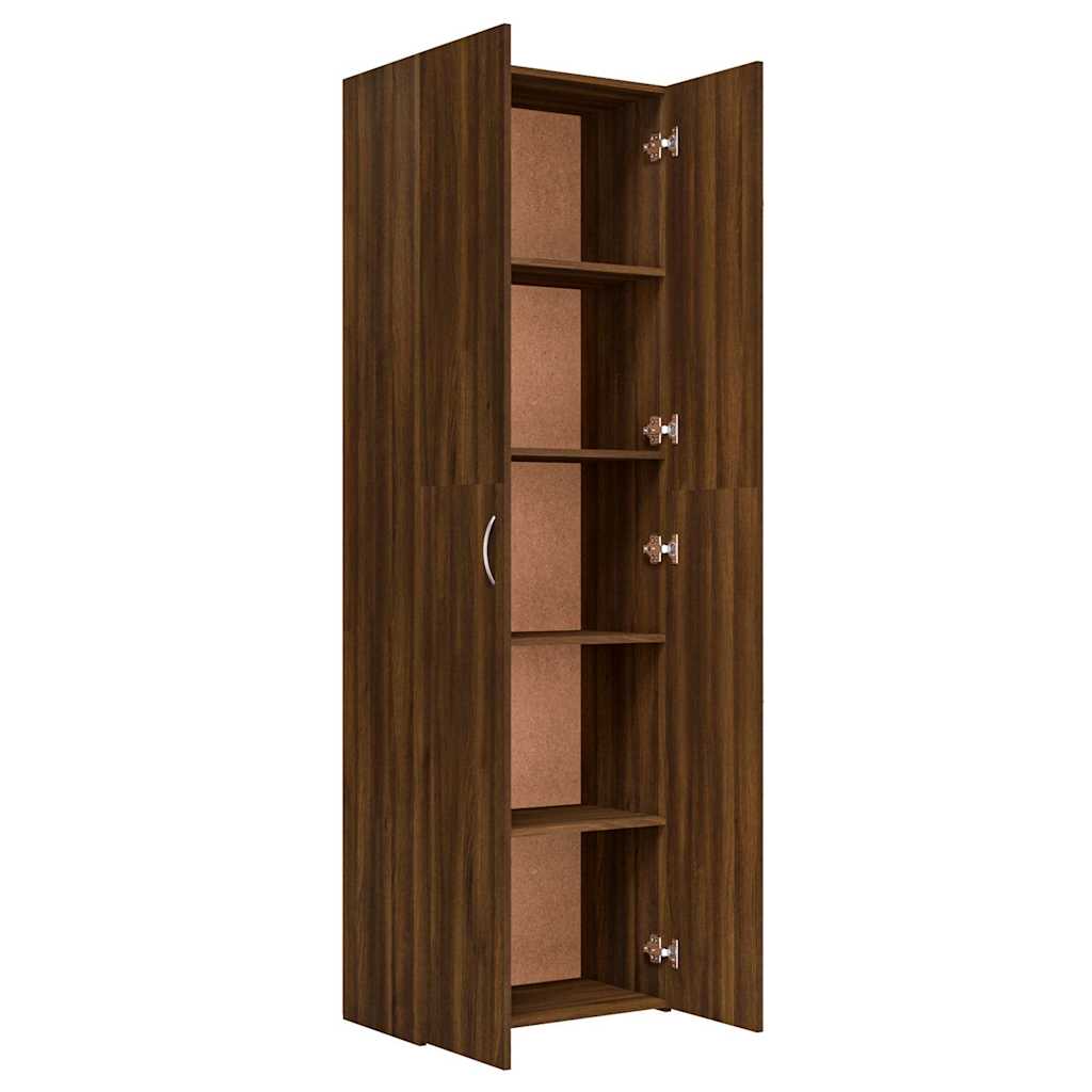 vidaXL Dulap de birou, stejar maro, 60x32x190 cm, lemn prelucrat vidaXL Dulap de birou, stejar maro, 60x32x190 cm, lemn prelucrat
