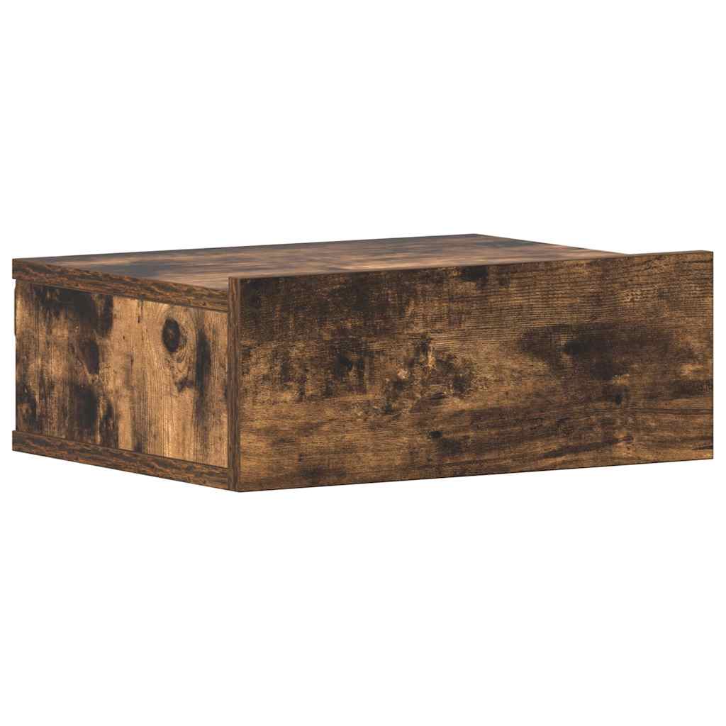 vidaXL Noptieră plutitoare, stejar fumuriu, 40x30x15 cm lemn prelucrat