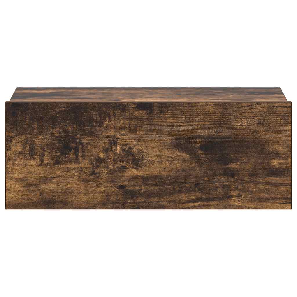 vidaXL Noptieră plutitoare, stejar fumuriu, 40x30x15 cm lemn prelucrat