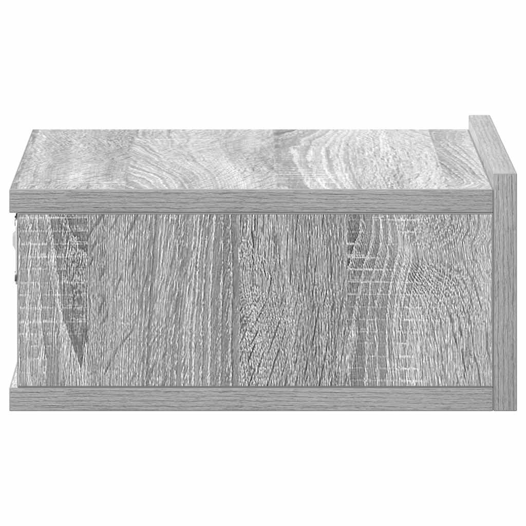 vidaXL Noptieră plutitoare, gri sonoma, 40x30x15 cm, lemn prelucrat