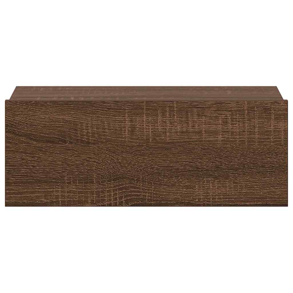 vidaXL Noptieră plutitoare, stejar maro, 40x30x15 cm, lemn prelucrat
