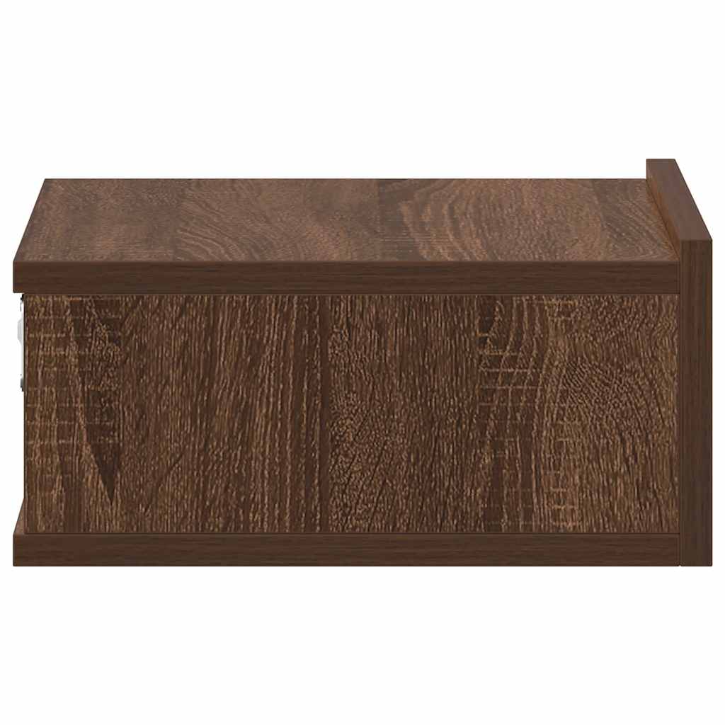 vidaXL Noptieră plutitoare, stejar maro, 40x30x15 cm, lemn prelucrat