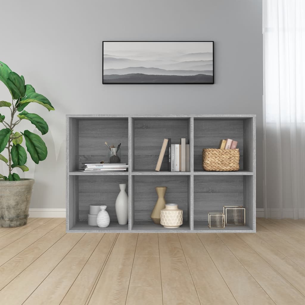vidaXL Bibliotecă/Servantă, gri sonoma, 66x30x98 cm, lemn prelucrat vidaXL Bibliotecă/Servantă, gri sonoma, 66x30x98 cm, lemn prelucrat