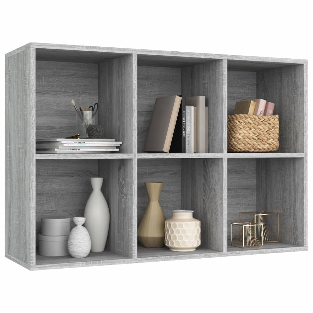 vidaXL Bibliotecă/Servantă, gri sonoma, 66x30x98 cm, lemn prelucrat vidaXL Bibliotecă/Servantă, gri sonoma, 66x30x98 cm, lemn prelucrat
