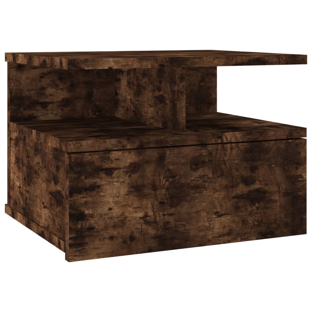 vidaXL Noptiere plutitoare 2 buc. stejar fumuriu 40x31x27 cm lemn vidaXL Noptiere plutitoare 2 buc. stejar fumuriu 40x31x27 cm lemn