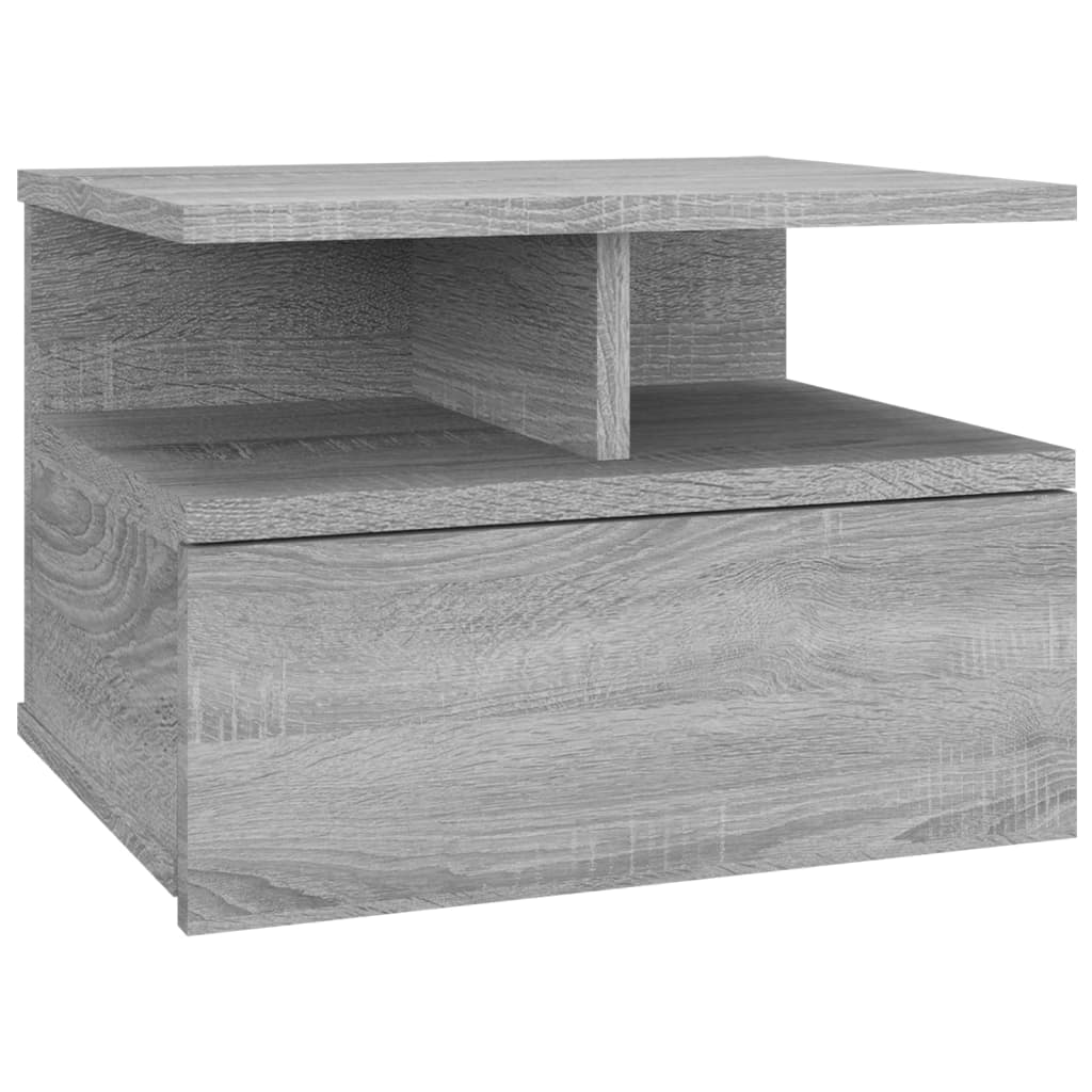 vidaXL Noptieră plutitoare, gri sonoma, 40x31x27 cm, lemn prelucrat