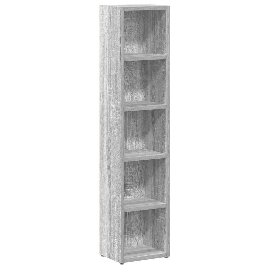 vidaXL Dulap CD-uri 2 buc. gri sonoma 21x16x93,5 cm lemn prelucrat