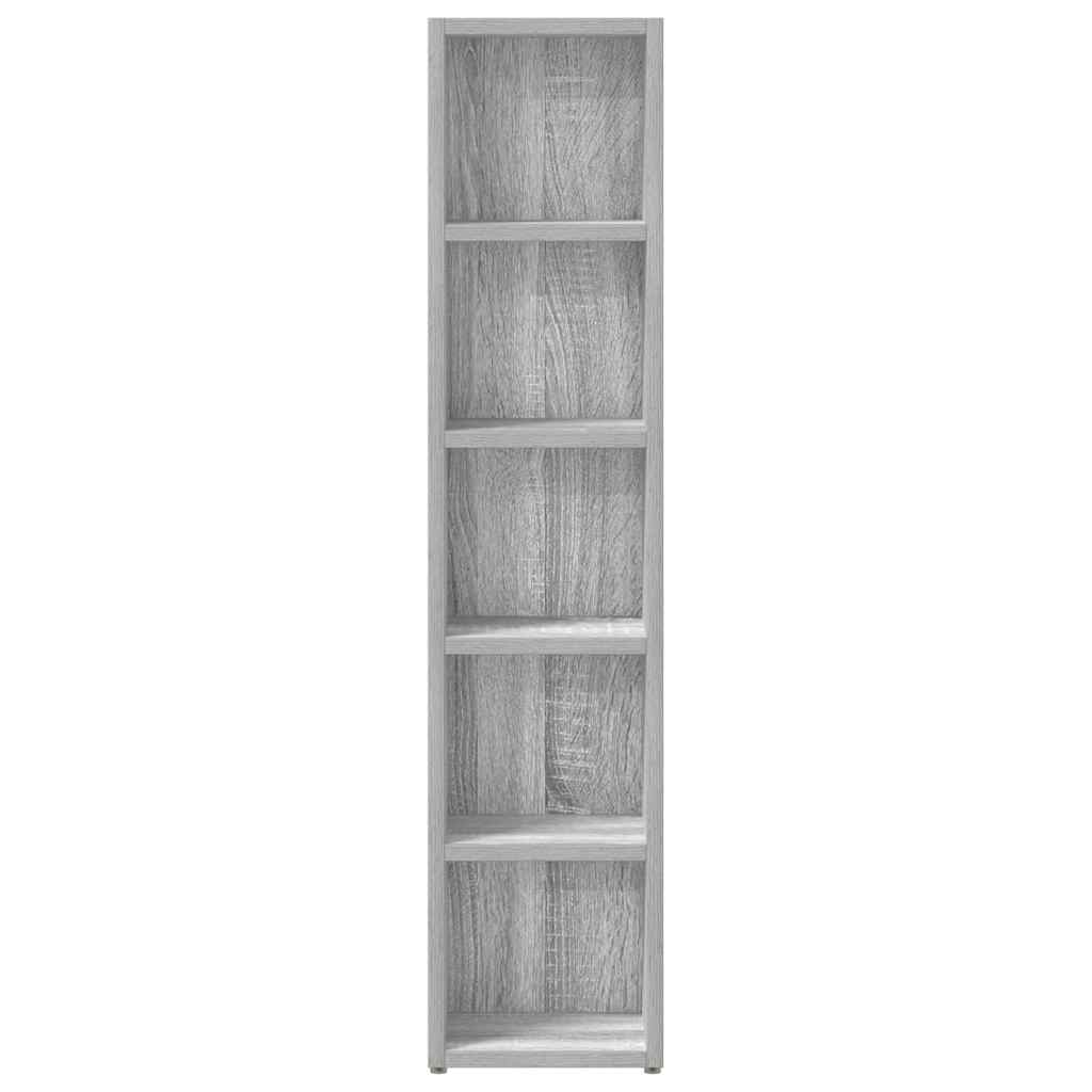 vidaXL Dulap CD-uri 2 buc. gri sonoma 21x16x93,5 cm lemn prelucrat
