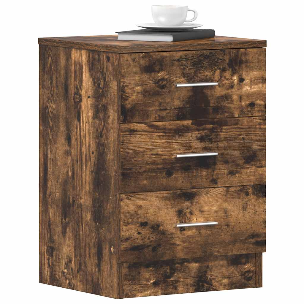 vidaXL Noptiere, 2 buc., stejar fumuriu, 38x35x56 cm, lemn prelucrat vidaXL Noptiere, 2 buc., stejar fumuriu, 38x35x56 cm, lemn prelucrat