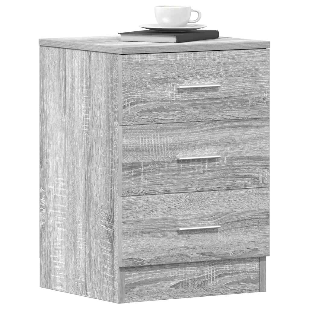 vidaXL Noptieră, 2 buc., gri sonoma, 38x35x56 cm, lemn prelucrat vidaXL Noptieră, 2 buc., gri sonoma, 38x35x56 cm, lemn prelucrat