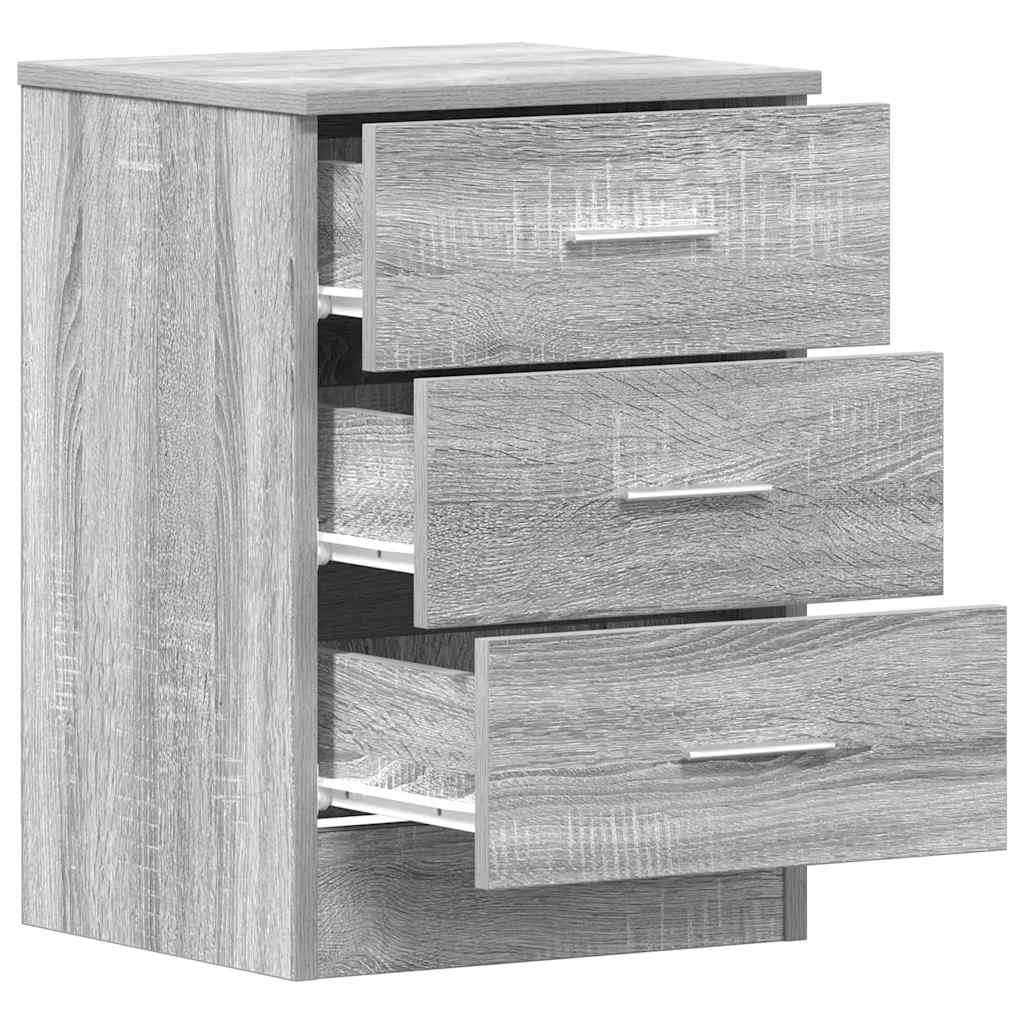vidaXL Noptieră, 2 buc., gri sonoma, 38x35x56 cm, lemn prelucrat vidaXL Noptieră, 2 buc., gri sonoma, 38x35x56 cm, lemn prelucrat