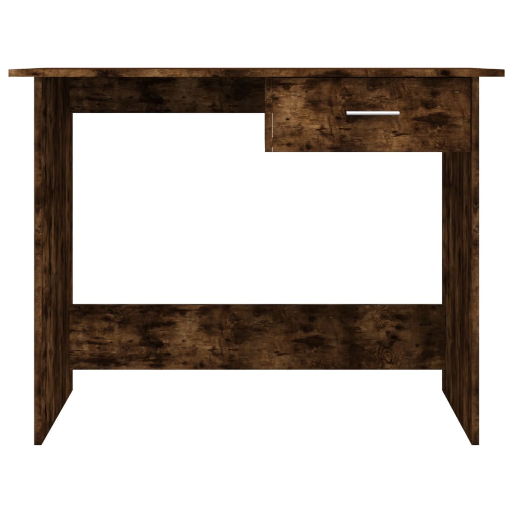 vidaXL Birou, stejar fumuriu, 100x50x76 cm, lemn prelucrat