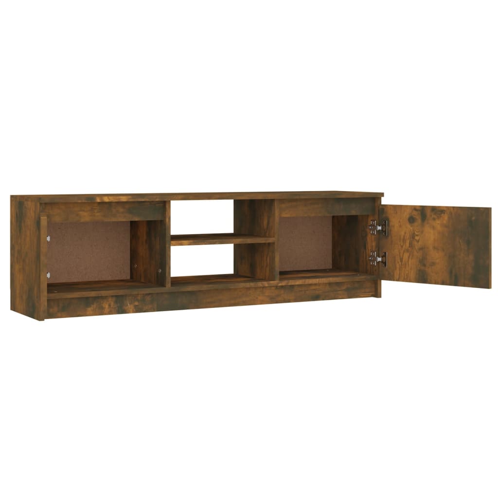vidaXL Comodă TV, stejar fumuriu, 120x30x35,5 cm, lemn prelucrat vidaXL Comodă TV, stejar fumuriu, 120x30x35,5 cm, lemn prelucrat