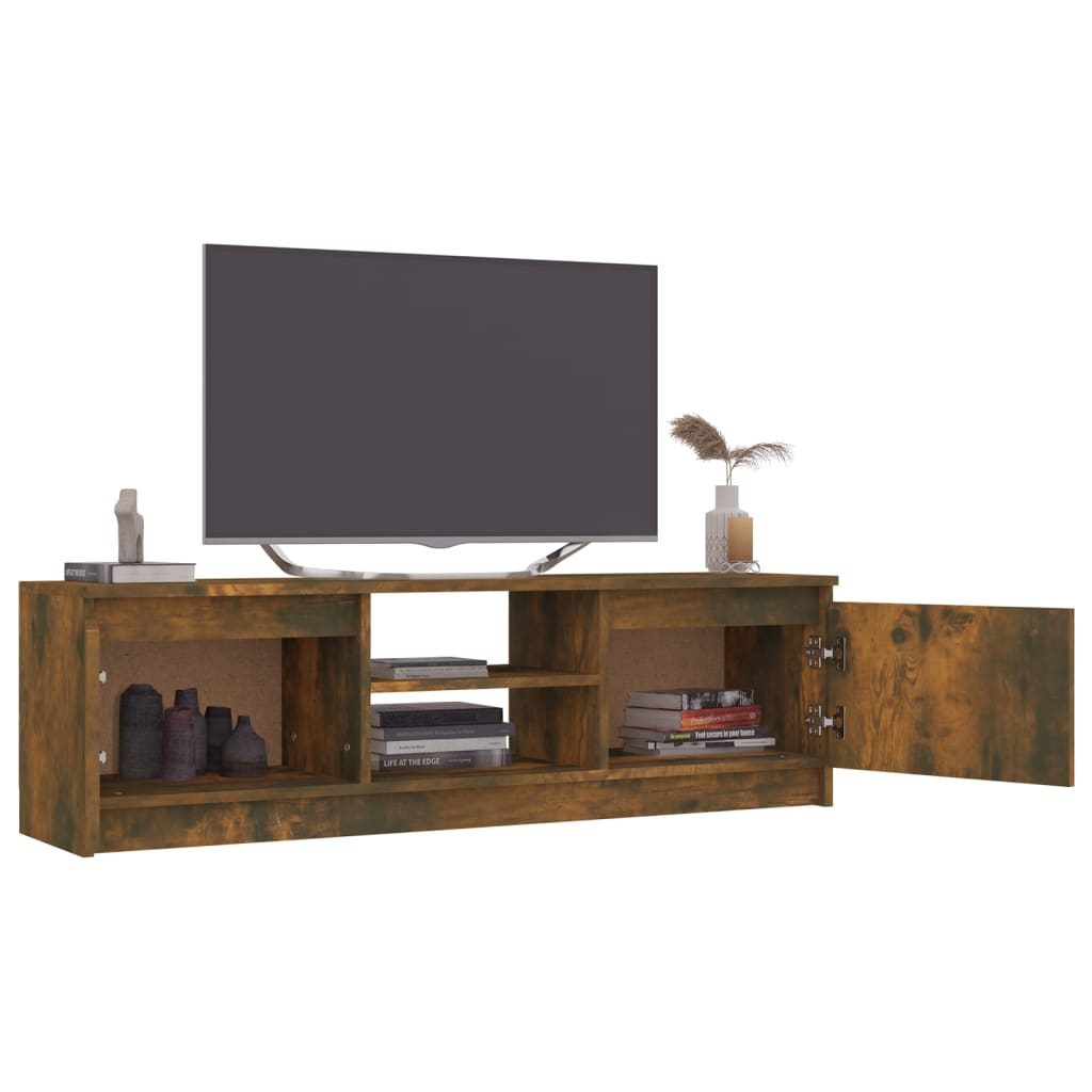 vidaXL Comodă TV, stejar fumuriu, 120x30x35,5 cm, lemn prelucrat vidaXL Comodă TV, stejar fumuriu, 120x30x35,5 cm, lemn prelucrat