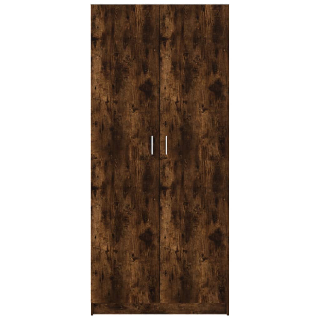 vidaXL Șifonier, stejar fumuriu, 80x52x180 cm, lemn prelucrat
