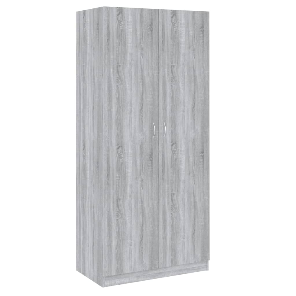 vidaXL Șifonier, gri sonoma, 90x52x200 cm, lemn prelucrat vidaXL Șifonier, gri sonoma, 90x52x200 cm, lemn prelucrat