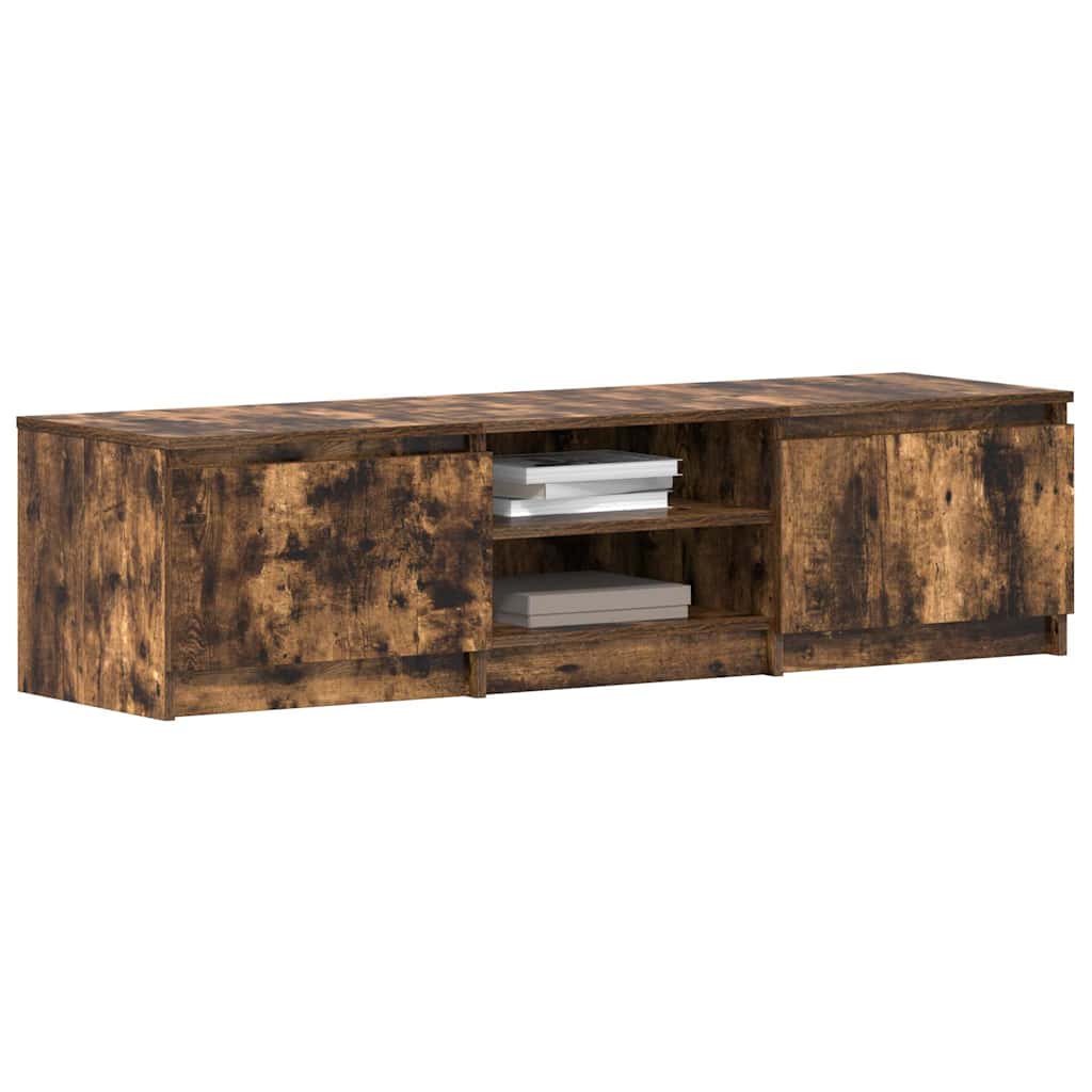 vidaXL Comodă TV, stejar fumuriu, 140x40x35,5 cm, lemn prelucrat vidaXL Comodă TV, stejar fumuriu, 140x40x35,5 cm, lemn prelucrat