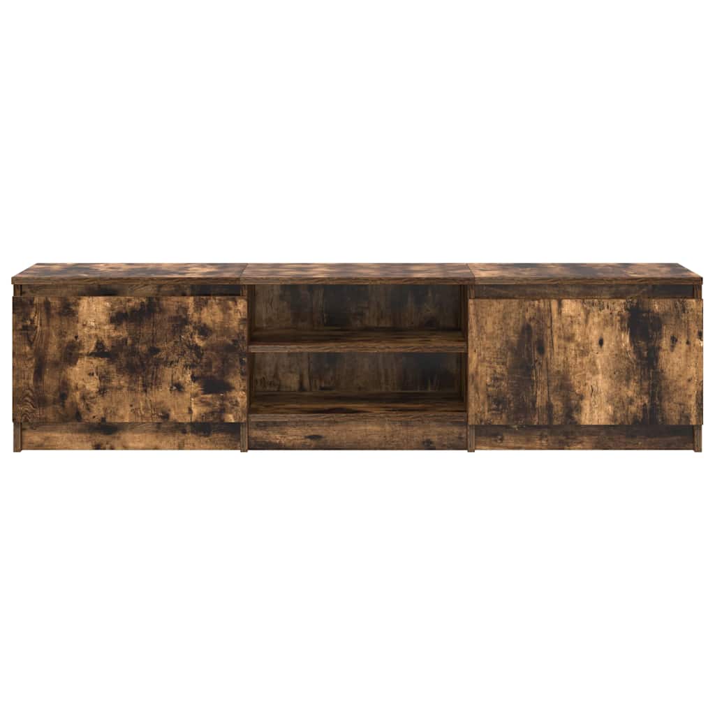 vidaXL Comodă TV, stejar fumuriu, 140x40x35,5 cm, lemn prelucrat vidaXL Comodă TV, stejar fumuriu, 140x40x35,5 cm, lemn prelucrat